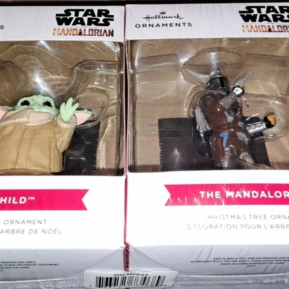 TWIN PACK 21 HALLMARK ORNAMENTS STAR WARS MANDALORIAN THE CHILD GROGU BABY YODA. - Picture 3 of 7